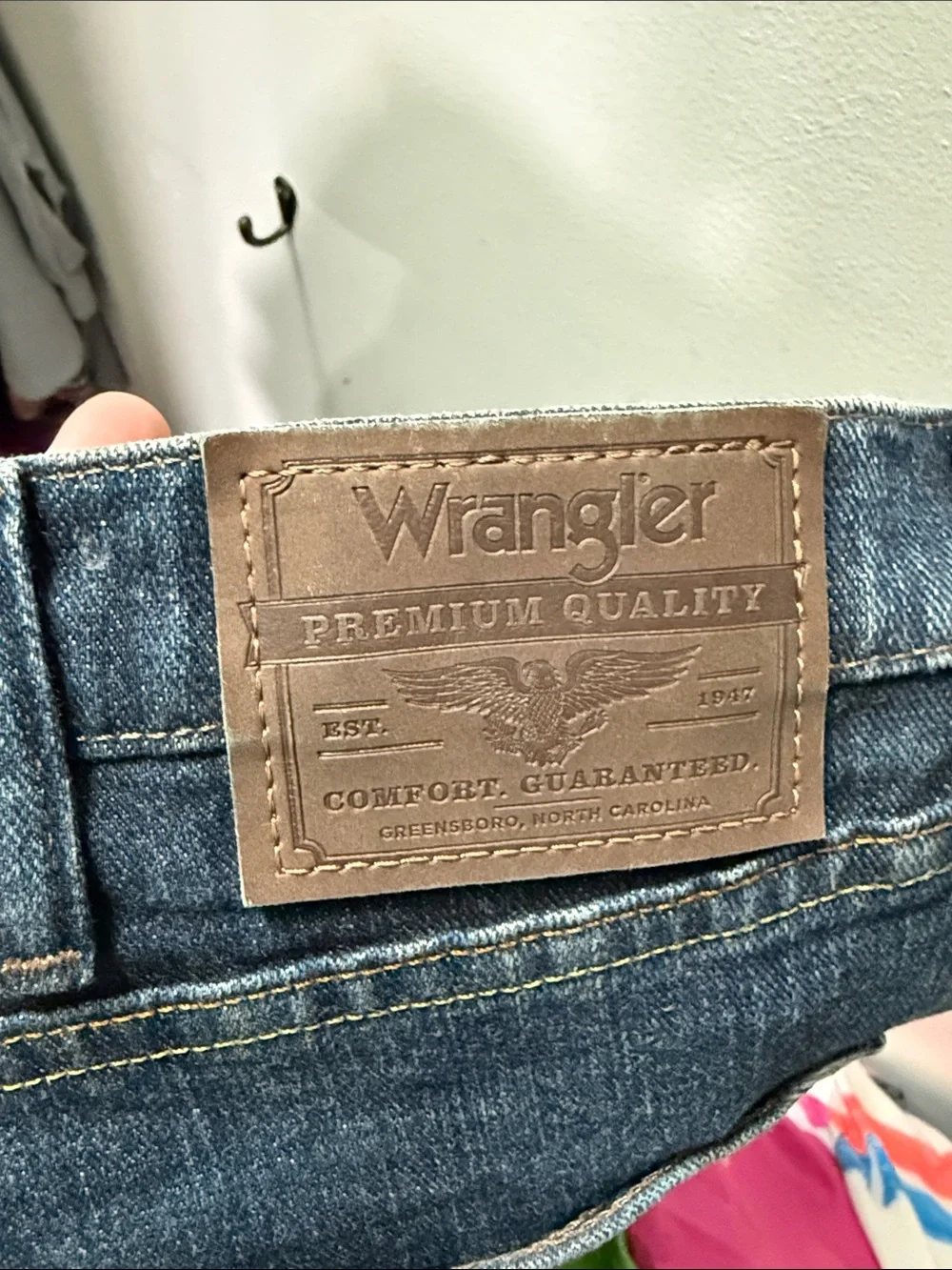 Wrangler Men's Dark Blue Straight Jeans